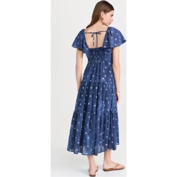 Madewell Navy Floral Midi Dress - Picture 2 of 8